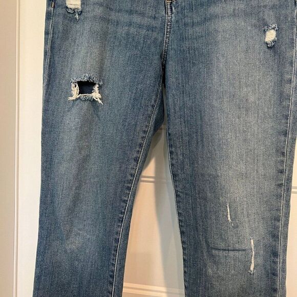 Joe's Jeans Women Size 28 Blue Wash Mid-Rise Straight Distressed Ankle Jeans - Picture 2 of 7